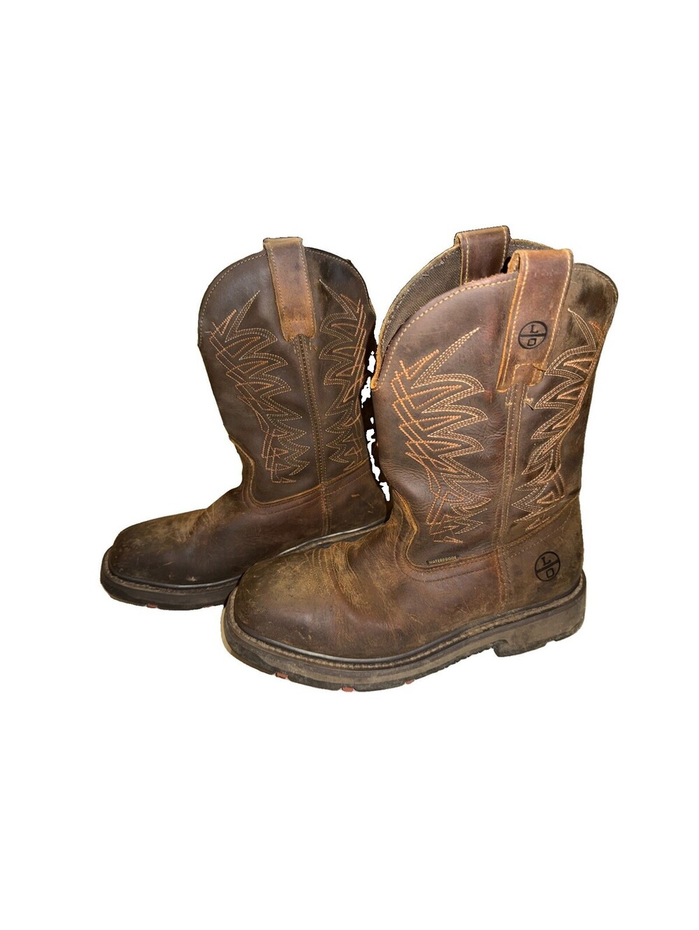 Men’s Size 8 Lincoln Outfitters Square Toe -brown Work Boot Style L9Q85